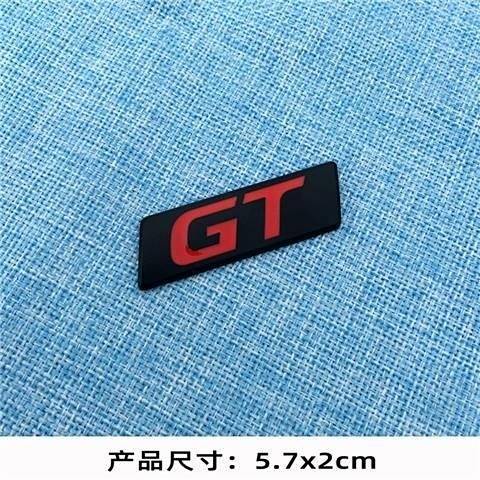 New Car Personality Stereo GT Bumper Stickers Metal Car Logo Rear Badge Car Body Sticker GT Side Seam Label Creative Stickers ubk5