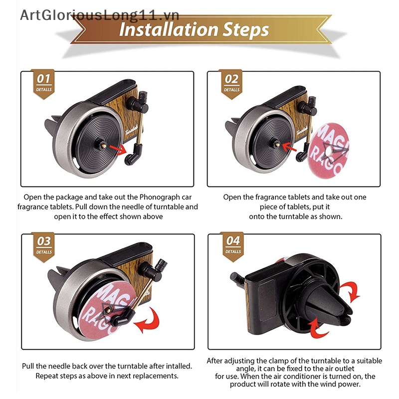 Kẹp Khuếch Tán Hương Thơm Xe Hơi Phong Cách Retro