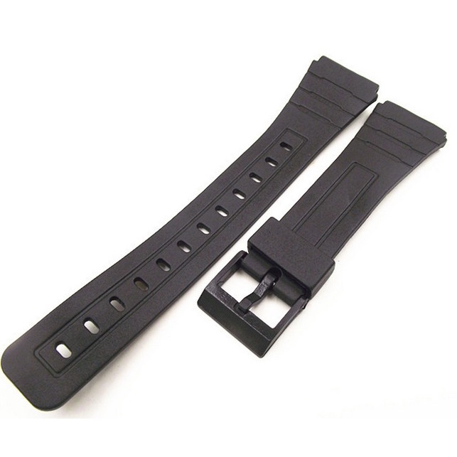 1 Dây Đeo Đồng Hồ 12mm 14mm 16mm 18mm 20mm 22mm Màu Đen Bằng Nhựa resin Cho casio bands - 0145RWS