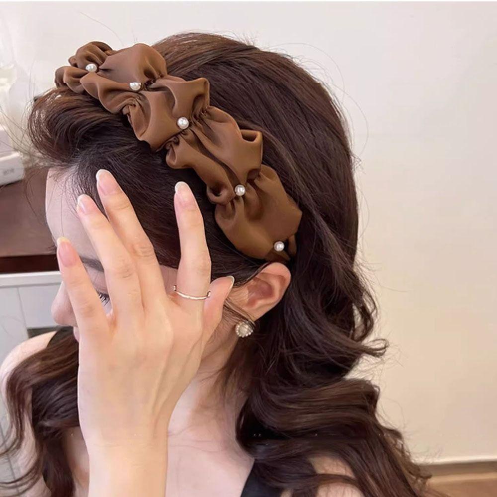 MIQUEL Băng Đô Vải Satin Bản Rộng Thời Trang Dành Cho Nữ