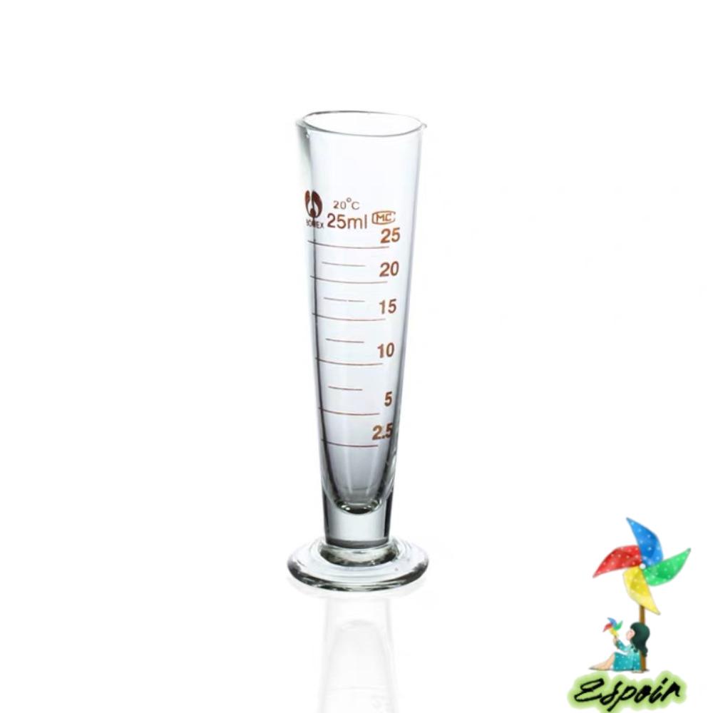 ESPO Cốc Đong Hình Tam Giác Đế Kính Dày 25ml Cho Phòng Thí Nghiệm