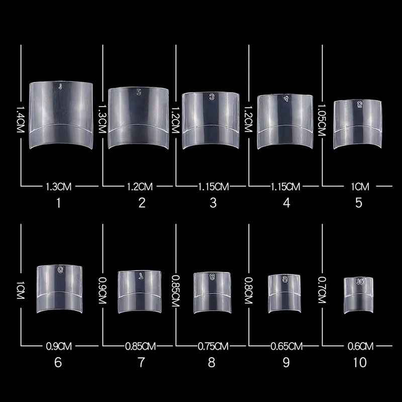 Hộp 500 Móng Tay Giả Hình Vuông Bằng Acrylic Thời Trang