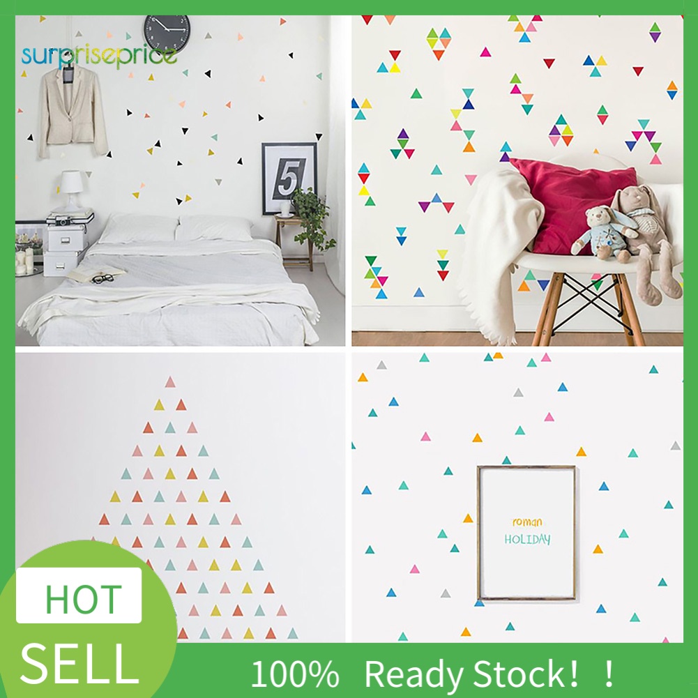 Set 10 / 21 / 42 Miếng Dán Tường Hình Tam Giác Trang Trí Phòng Bé
