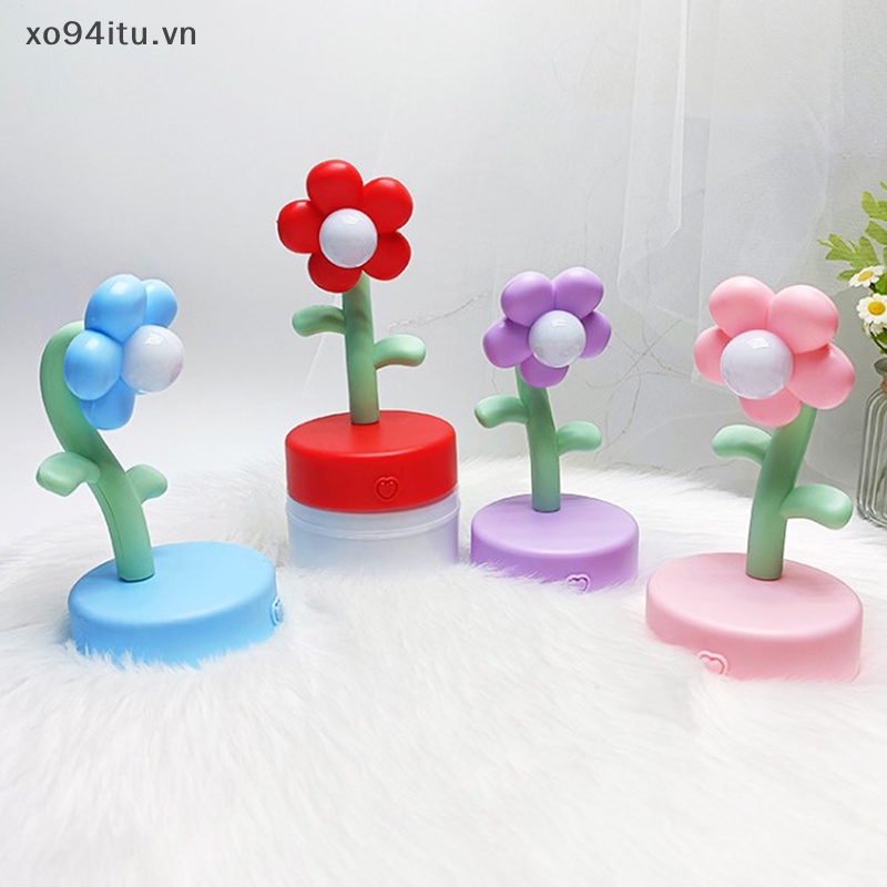 Đèn Ngủ LED Hình Bông Hoa Nhiều Màu Sắc Lãng Mạn Dành Cho Trẻ Em