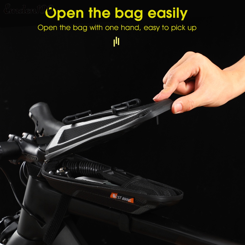 [EMDEN] Túi Đựng Điện Thoại Di Động Đa Năng Khóa Kéo Nhỏ Gọn Ổn Định Chống Thấm Nước Có Thể Xoay Cho Xe