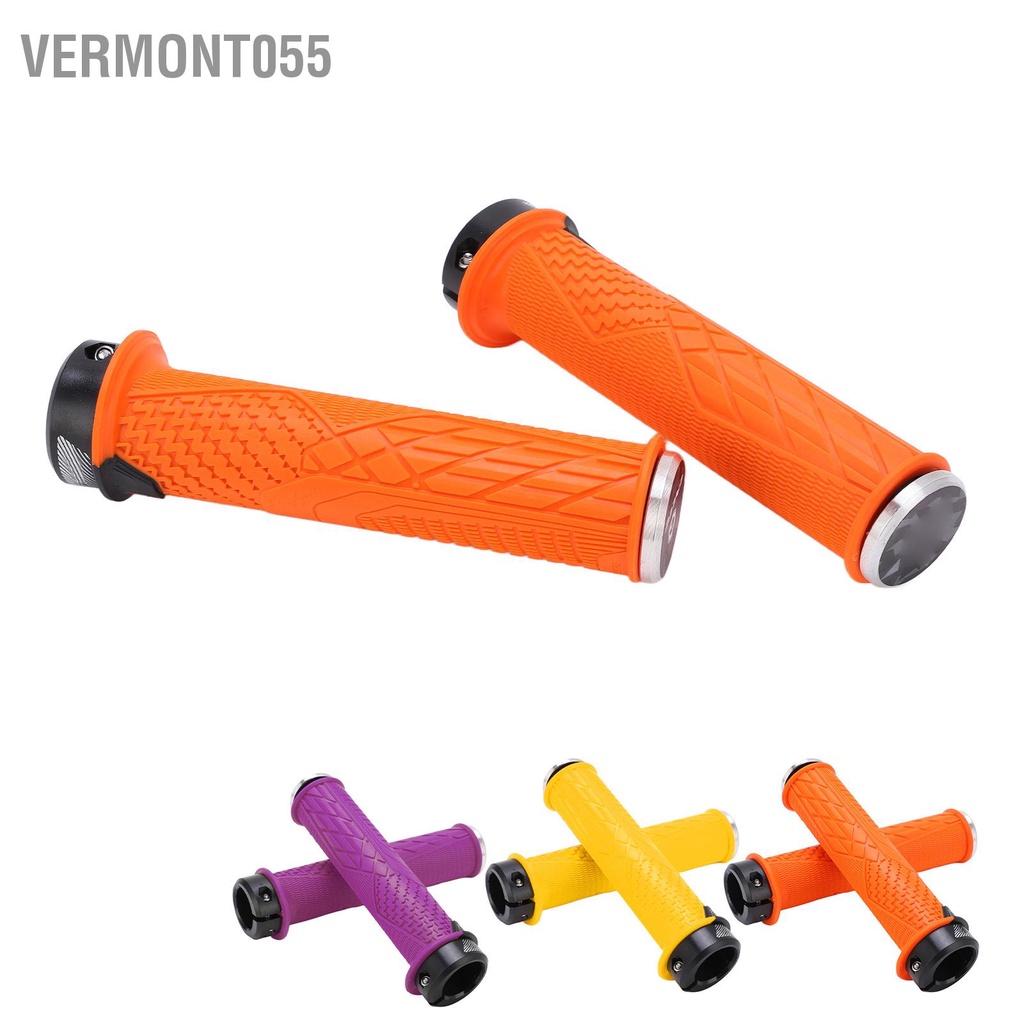 Vermont055 2 Chiếc ENLEE Tay Lái Xe Đạp Cầm Thoải Mái Cao Su TPR Khóa MTB