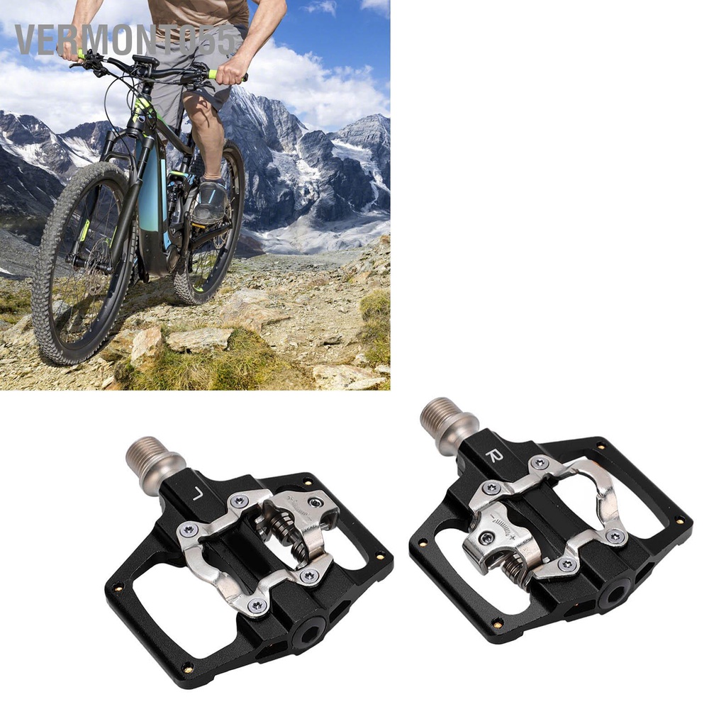 Vermont055 MEROCA 2 Mặt Nền Tảng Đa Năng Bàn Đạp Cho SPD Xe Kín Clipless Với Cleats Đi