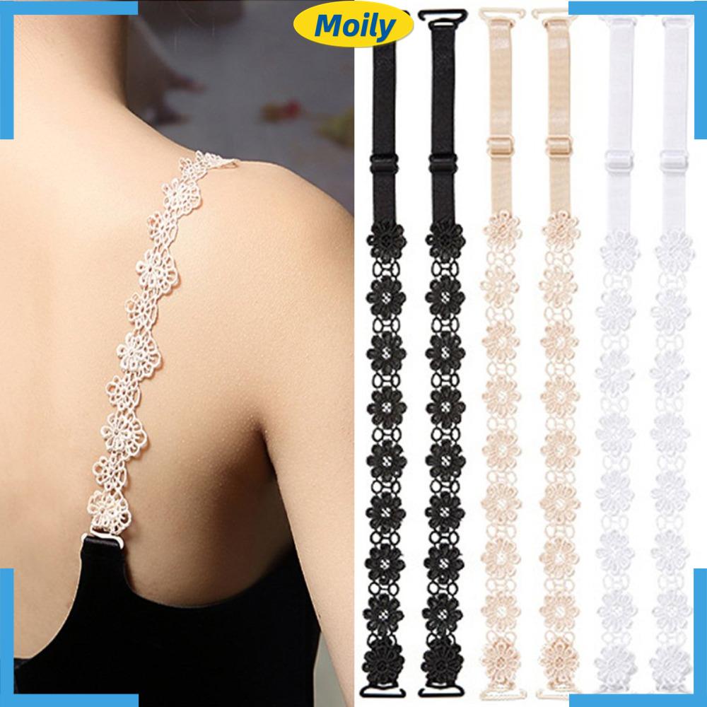 MOILYVN Set 3 Cặp Dây Áo Ngực Cao Su Co Giãn Chống Trượt Dành Cho Nữ