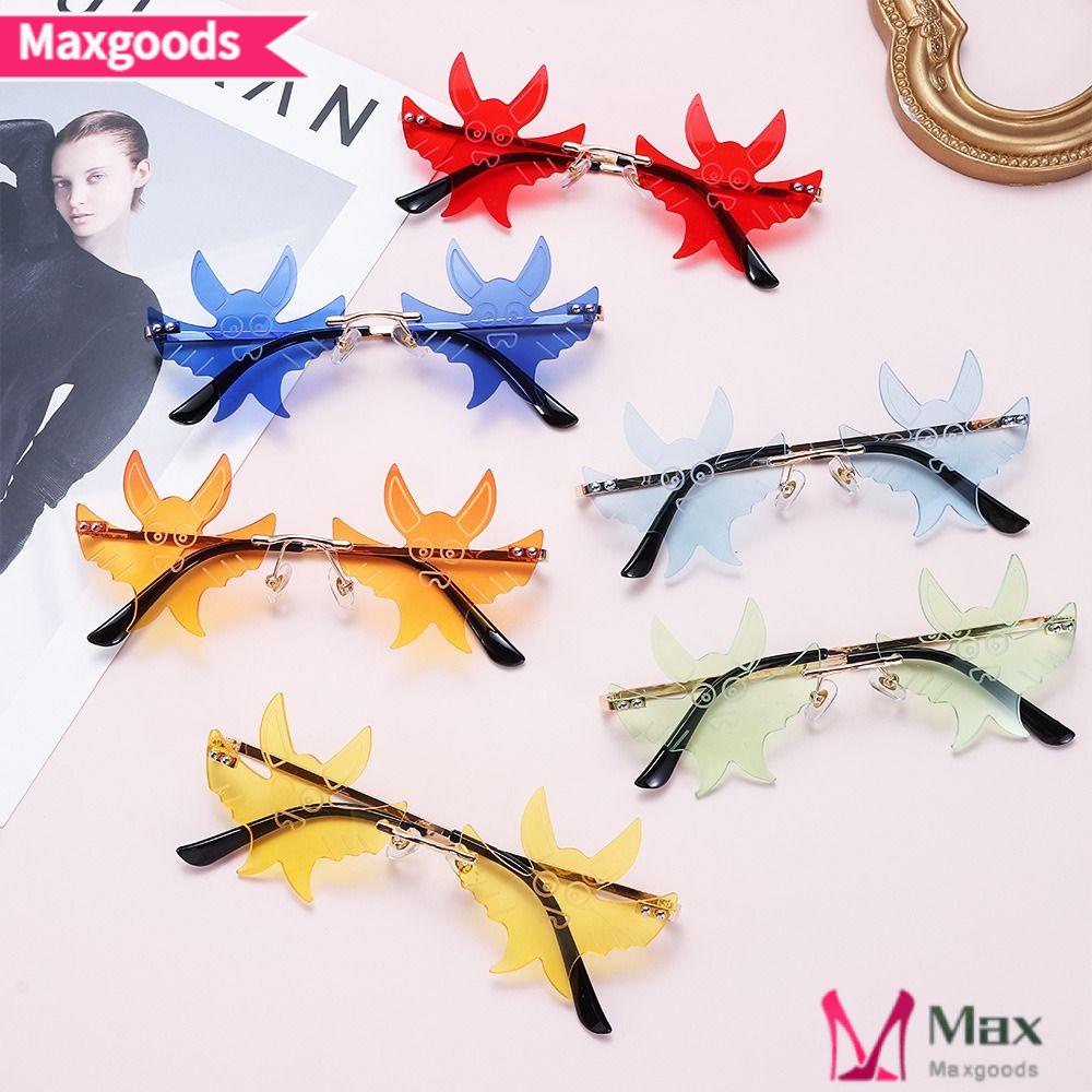 MAXG Kính Mát Hình Dơi Không Viền Vui Nhộn Cho Nam Và Nữ
