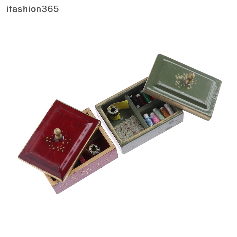Hộp Dụng Cụ May Vá mini 1: 12 Cho Nhà Búp Bê ifashion365