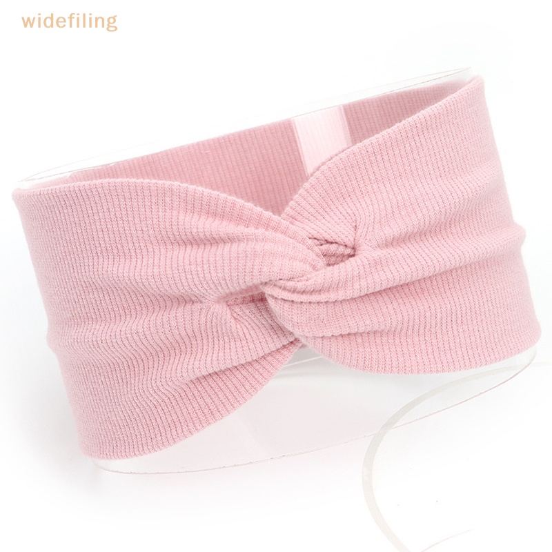 Băng Đô Cotton Mềm Mại Co Giãn Màu Trơn Thắt Nút Thời Trang Xuân Hè Cho Bé Gái Rửa Mặt / Trang Điểm