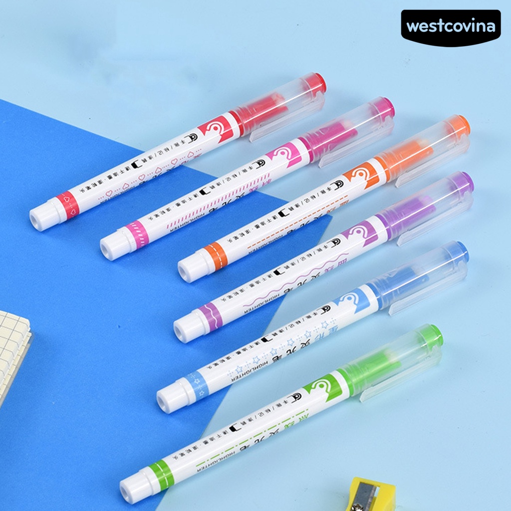 [WSTN]✎Set 6 Bút Kẻ Mắt Dạng Lăn Nhanh Khô Nhiều Màu Sắc