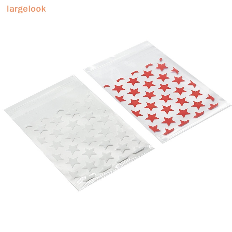 Set 50 Túi Opp Tự Dính Hình Ngôi Sao / Trái Tim Màu Trong Suốt Đựng Trang Sức / Bánh Quy