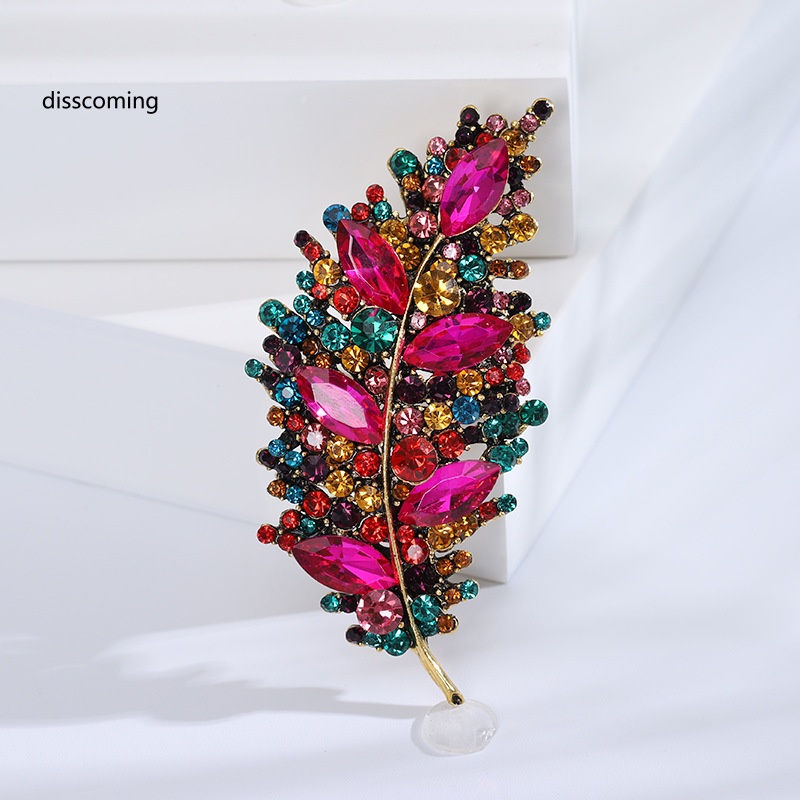 Áo Thun SL SL SL SL Thiết Kế Trẻ Trung Năng Động| Trâm Cài Áo Hình Chiếc Lá Đính Đá Thời Trang Cho Nữ