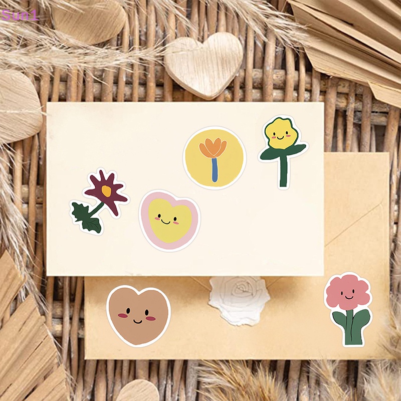 Set 50 Nhãn Dán Hoạt Hình Graffiti Mặt Cười Trang Trí Đa Ứng Dụng