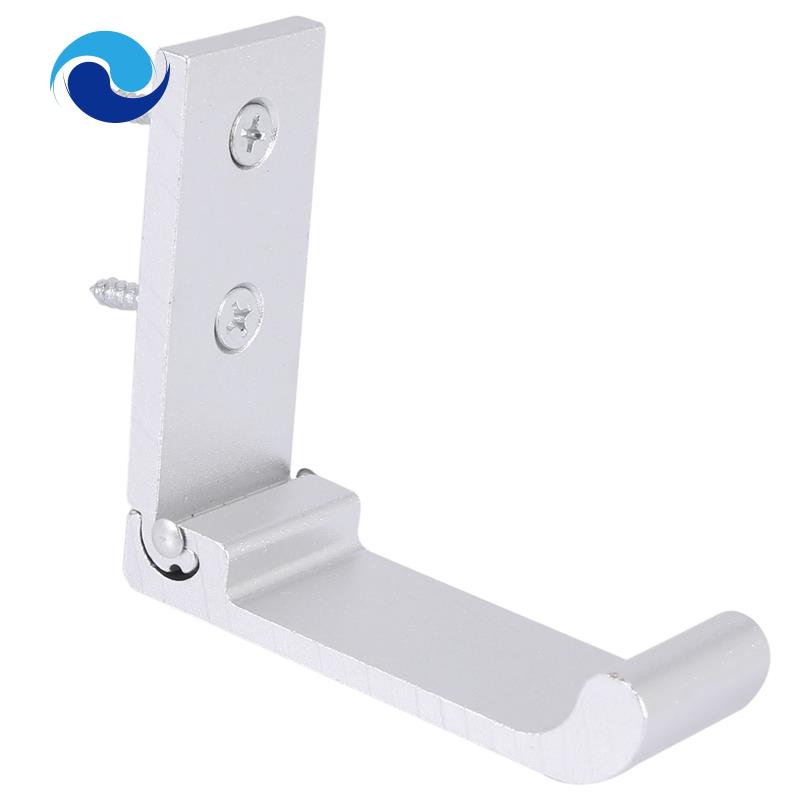 Set 5 Móc Treo Đồ Gắn Tường Bằng Nhôm Vô Hình Gấp Được Sáng Tạo Cho Nhà Bếp / Phòng Tắm (Bạc)