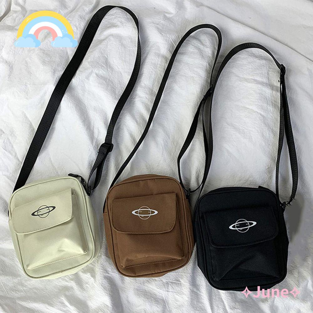 JUNE Túi Canvas Đeo Vai Đựng Điện Thoại Thời Trang Cho Nữ