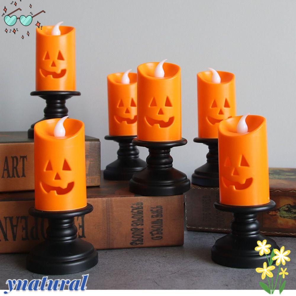 YNATURAL Set 12 Đèn LED Hình Quả Bí Ngô Bằng Nhựa Trang Trí