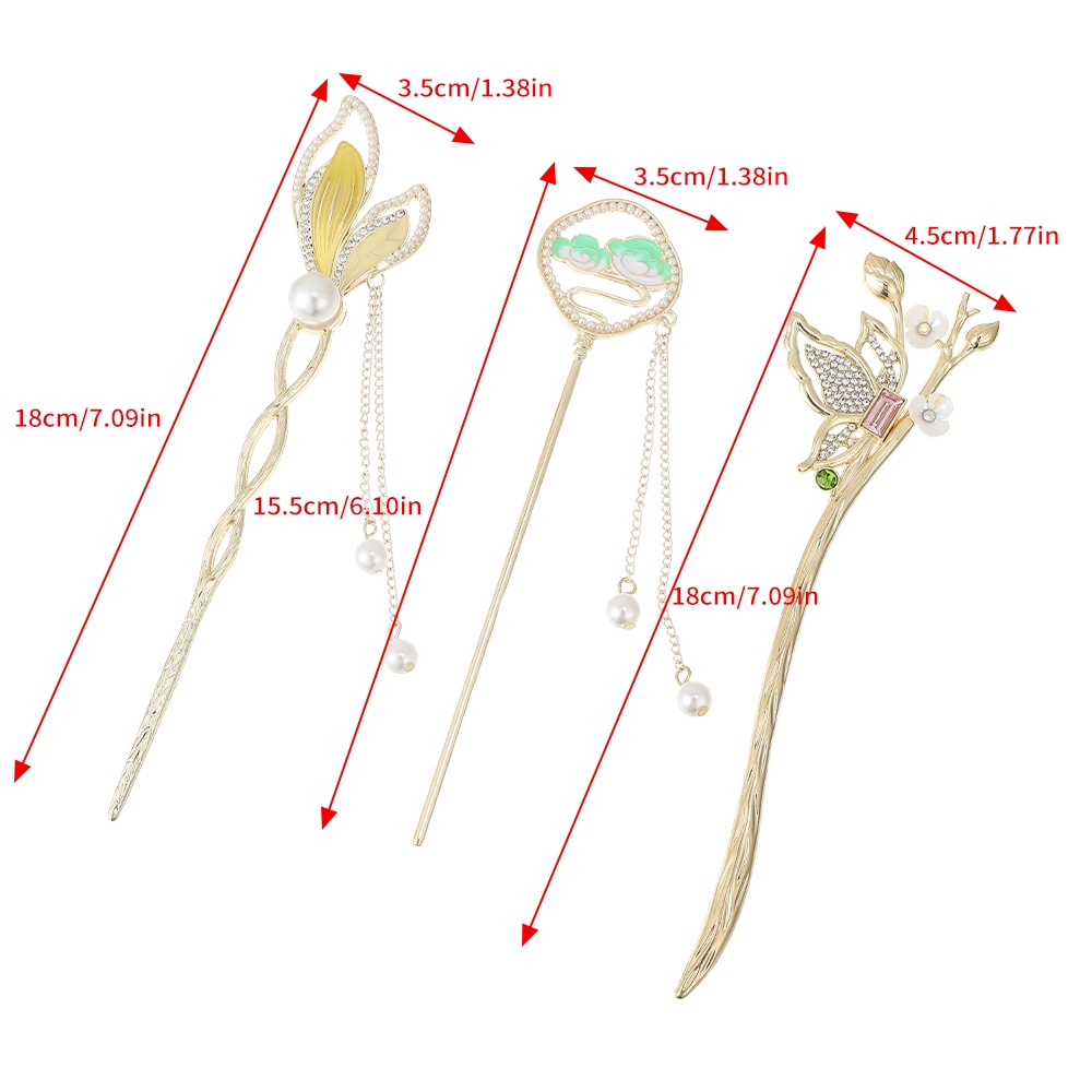 Kẹp Tóc Kim Loại Hình Hoa Đính Ngọc Trai Phối Tua Rua Thời Trang Cho Nữ CHLINS