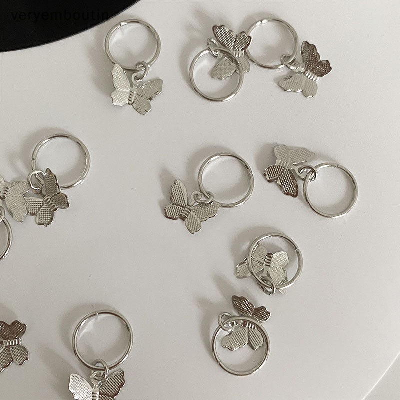 Set 10 Kẹp Tóc Kim Loại Hình Bướm Phong Cách Phương Tây Cho Nữ