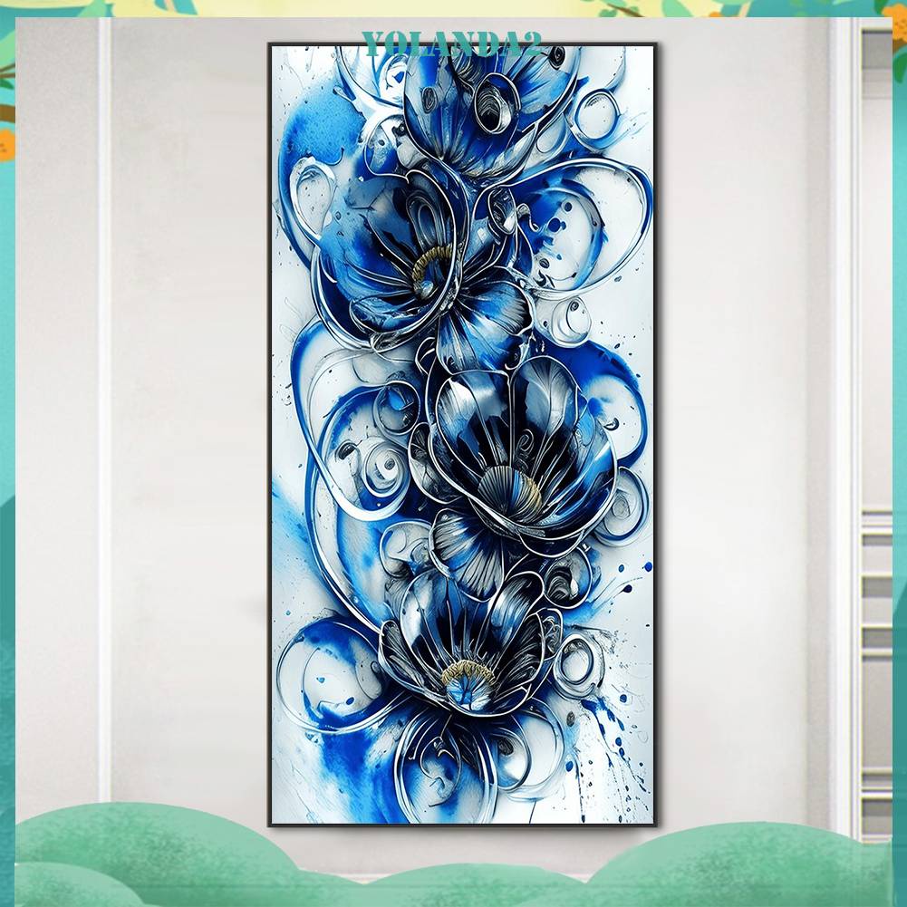 Tranh Đính Đá Kim Cương Toàn Bộ 5D DIY Hình Vẽ Hoa Trang Trí Nhà Cửa