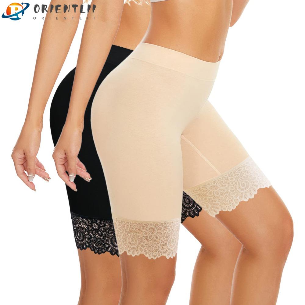ORIENTLII Quần Lót Bảo Hộ An Toàn Mặc Trong Váy Chất Liệu Modal Mềm Mại Phối Ren Thoải Mái Thời Trang Mùa Hè Cho Nữ