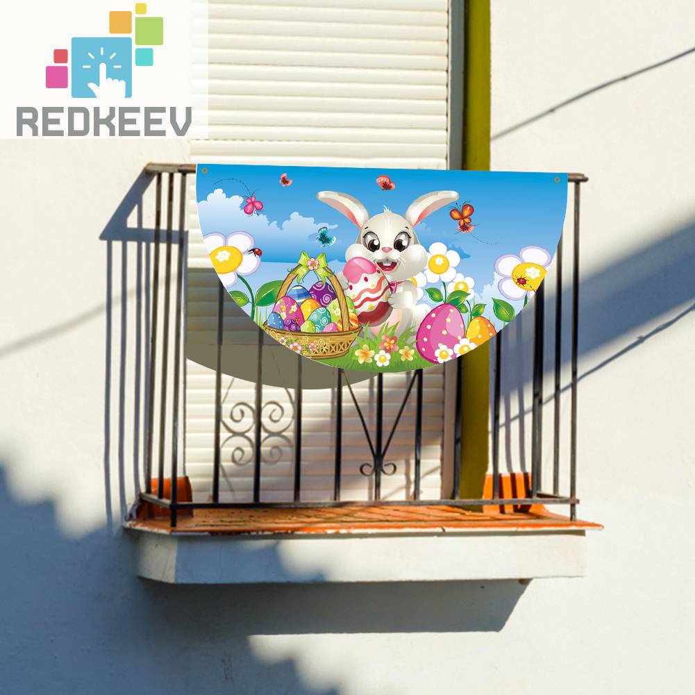 Cờ Trang Trí Hình Thỏ Hoạt Hình Chống Thấm Nước