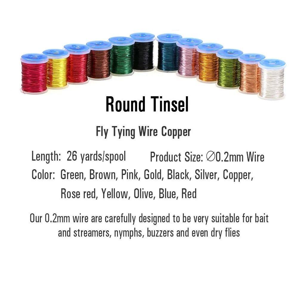 DYRUIDOJ Cuộn Dây Đồng 26 yards Phụ Kiện Câu Cá 0.2mm