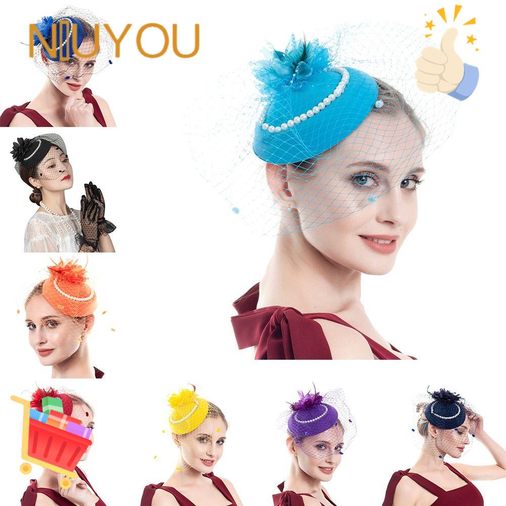 NIUYOU Kẹp Tóc Hình Nón Thời Trang Vintage Cho Cô Dâu