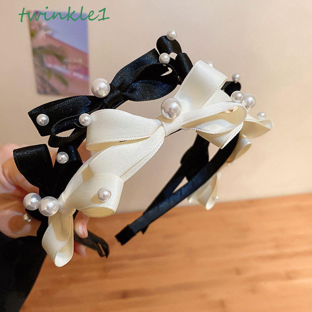 TWINKLE Cài Tóc Đính Nơ Phong Cách Pháp Ngọt Ngào Không Trượt Cho Nữ