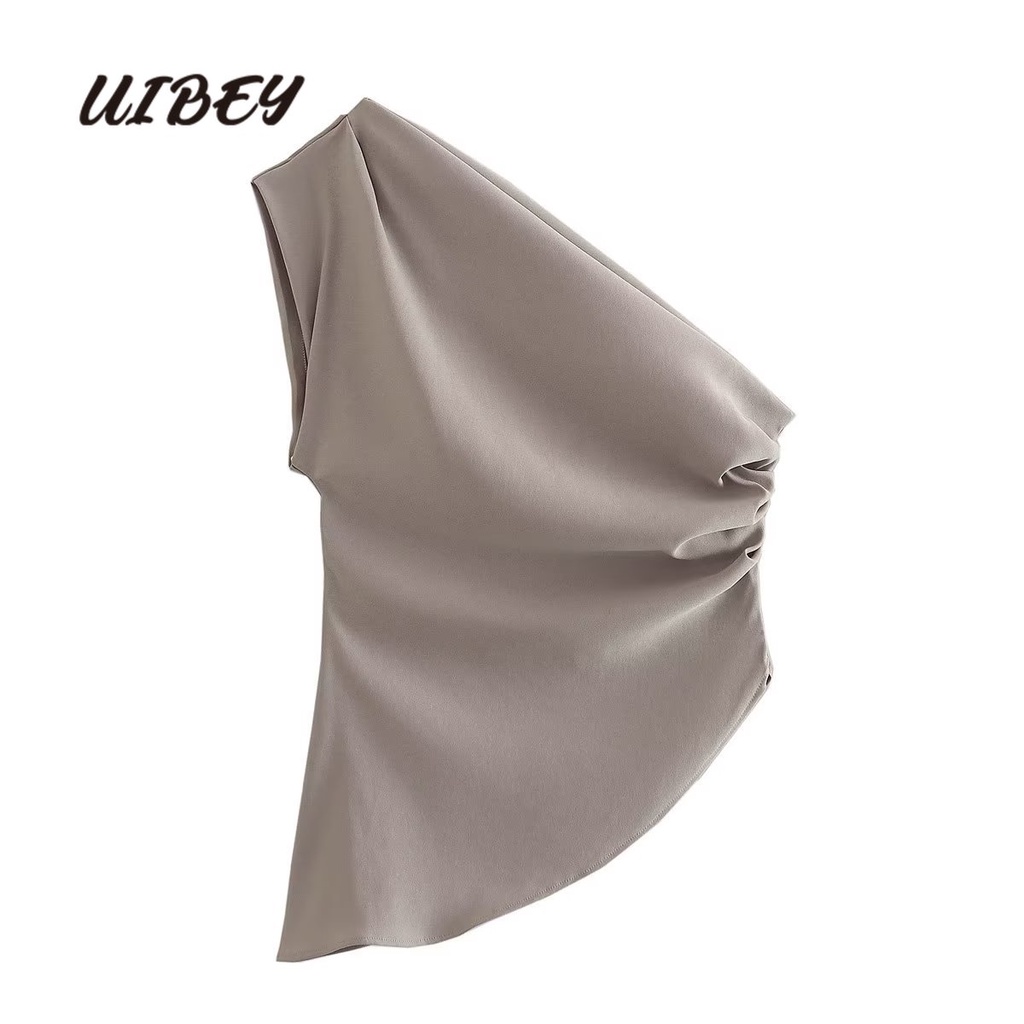 Uibey Áo Vest Có Cổ Gấp Gọn Đa Năng 2657
