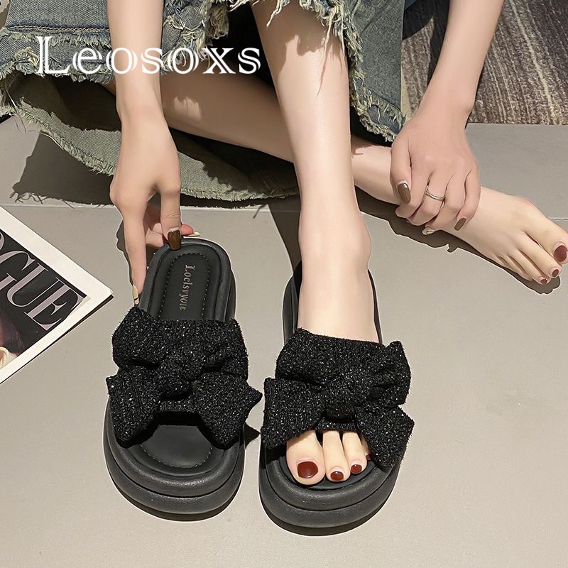Leosoxs dép sandal nữ dép nữ dép bánh mì nữ dép bánh mì Chống Trượt 070721