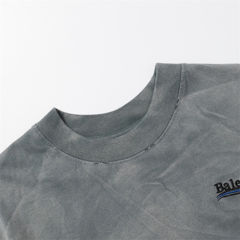 Ba-mới Áo Thun Tay Ngắn Nhuộm Màu Công Nghiệp Nặng Kiểu unisex Frtwqt