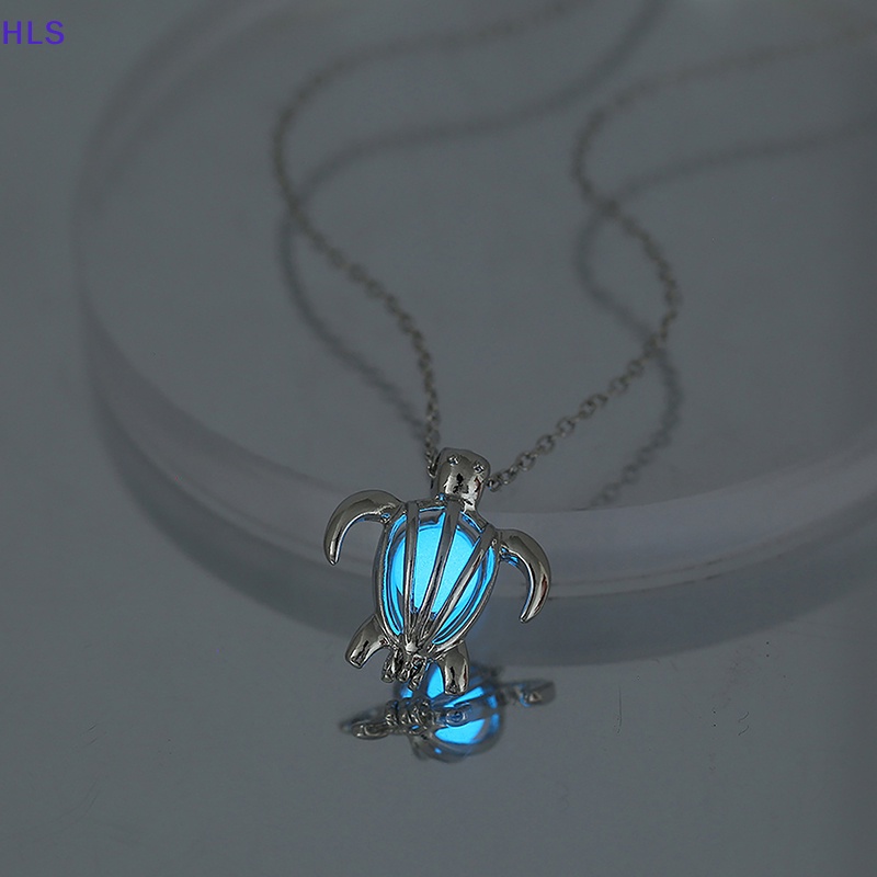 [HLS] Dây Chuyền Bạc Mặt Rùa Rỗng Phát Sáng 3 Màu Thời Trang Nữ