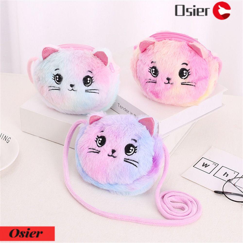 OSIER1 Túi Đeo Chéo Mini Mềm Mại Màu Cầu Vồng Dành Cho Bé