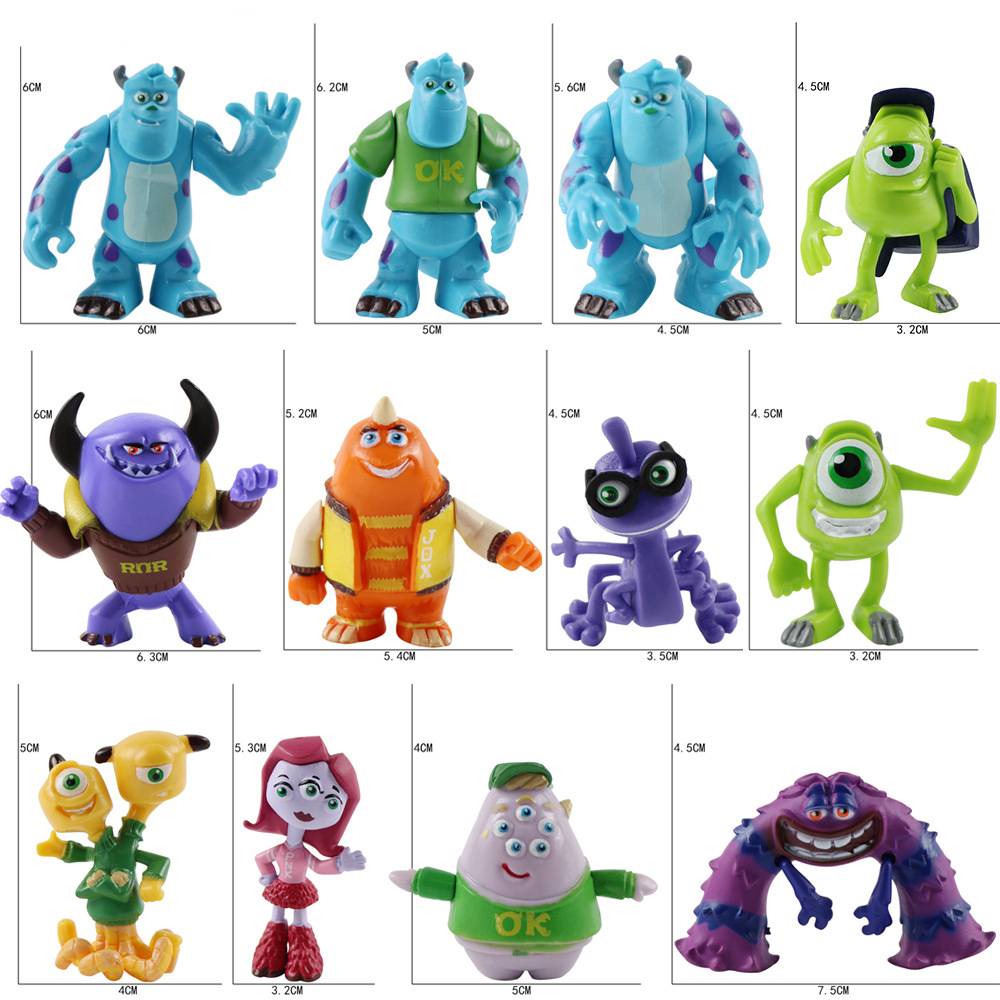 Set 2 12 Mô Hình Đồ Chơi Nhân Vật Sullivan Mike Boggs Perry Art Dành Cho Các Bé YS2