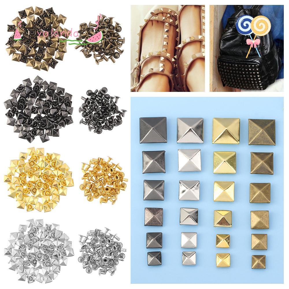 YOLA Set 50 Nút Vuông Hình Kim Tự Tháp Dùng Để Trang Trí Scrapbook