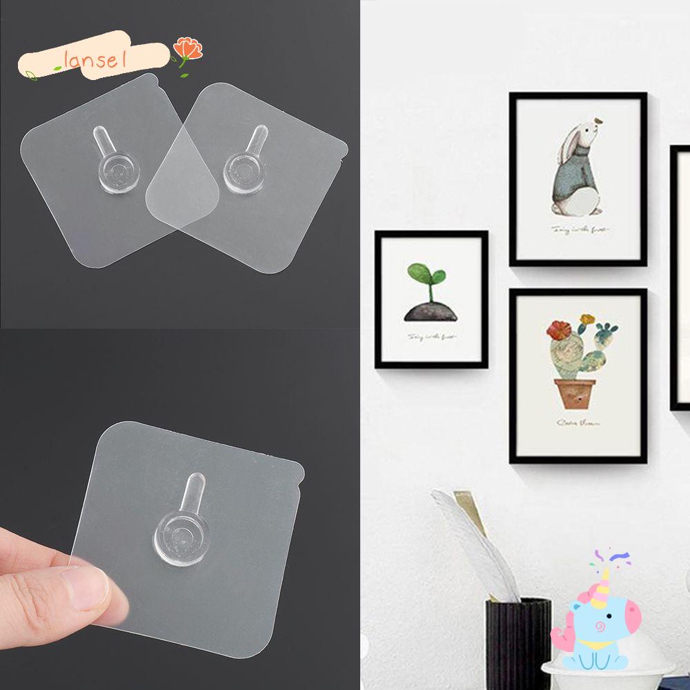 LANSEL Set 2 / 4 Móc Treo Khung Ảnh Trong Suốt Chống Nước Không Cần Khoan