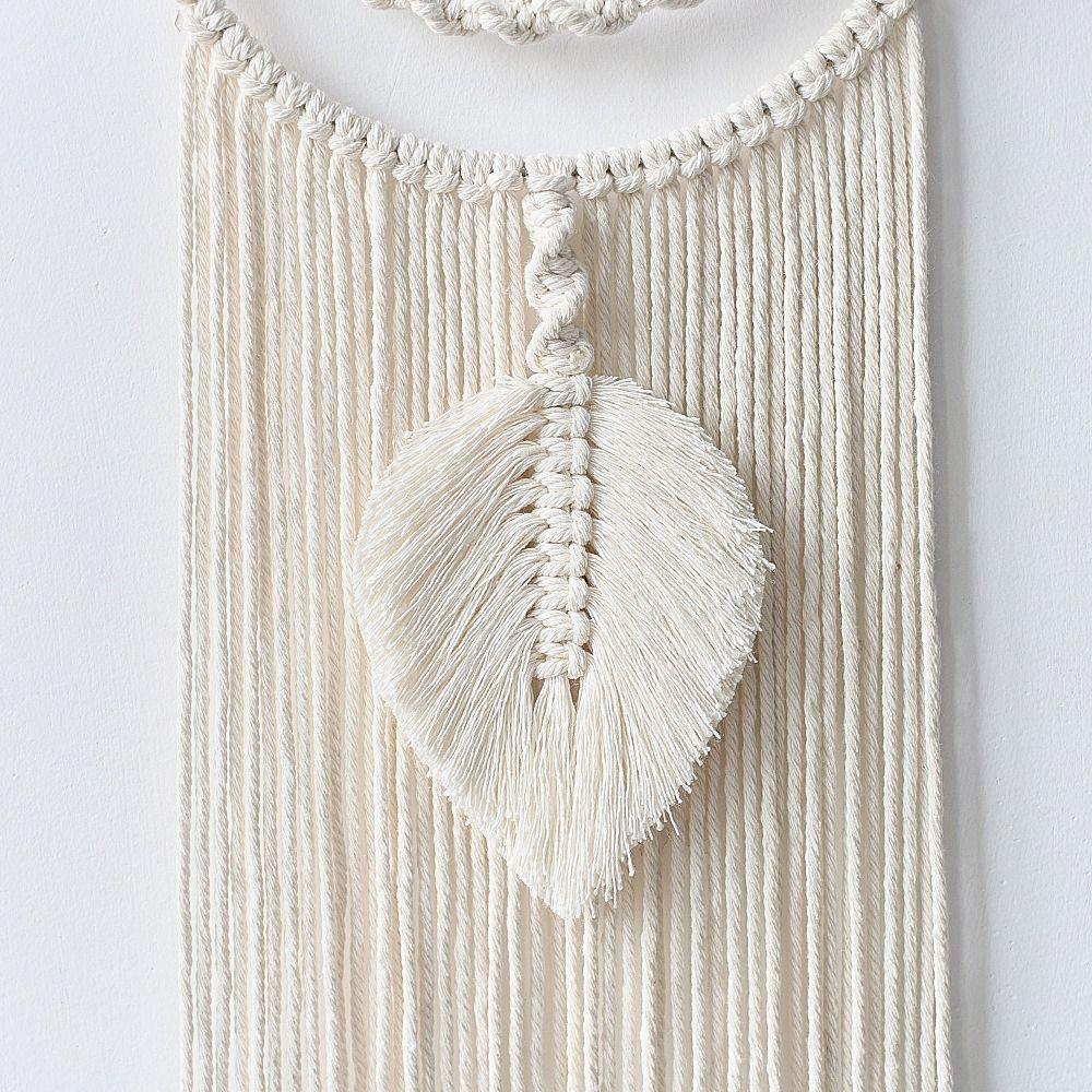 YNATURAL Vòng Bắt Giấc Mơ Dệt Kim Thủ Công Treo Tường Trang Trí Nhà Cửa