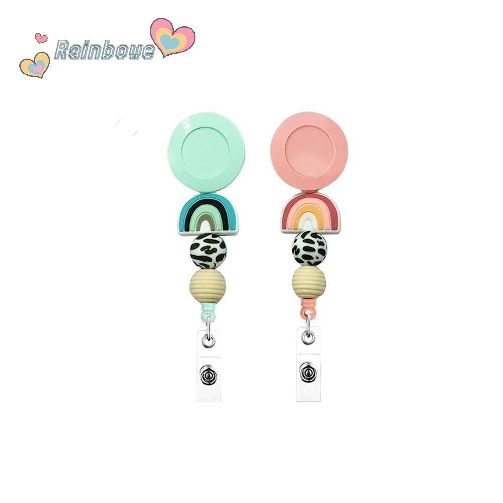 RAINBOW Set 2 Giá Đỡ Chìa Khóa Có Thể Thu Gọn Màu Xanh Dương / Hồng Tiện Dụng Cho Văn Phòng