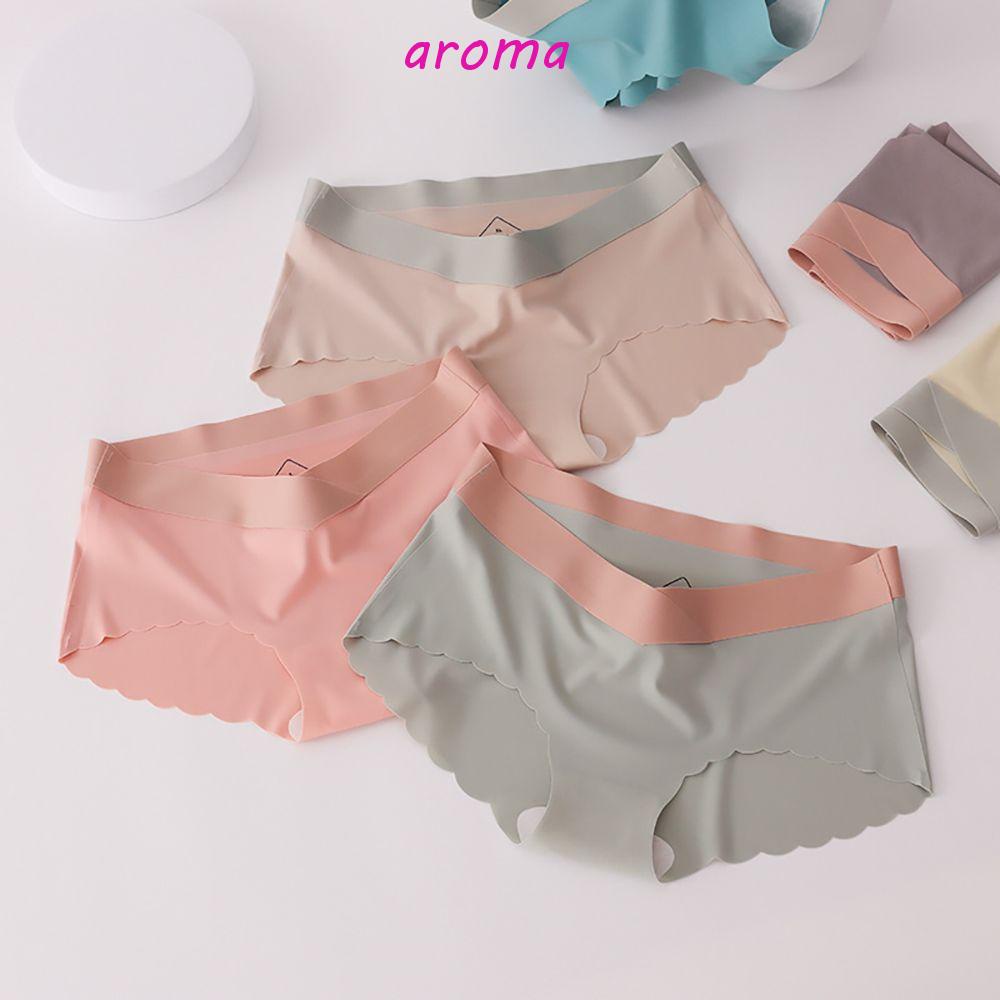 AROMA Quần Lót Lụa Lưng Thấp Thoáng Khí Cỡ Lớn Thời Trang Quyến Rũ Cho Nữ