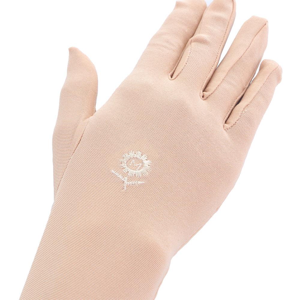 Găng Tay Chống Nắng Mỏng Co Giãn Thoáng Khí Thêu Họa Tiết Cho Nữ