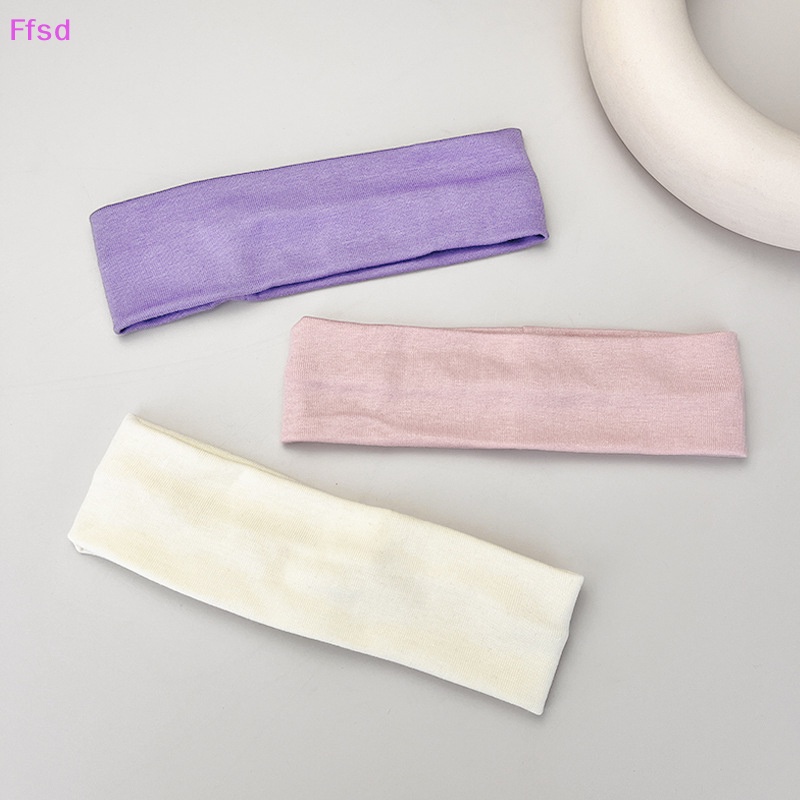 {Ffsd} Băng Đô Thể Thao Bản Rộng Co Giãn Bằng Sợi Cotton Trang Điểm Rửa Mặt / Tập Yoga Chạy Bộ / Chạy Bộ Dành Cho Nữ