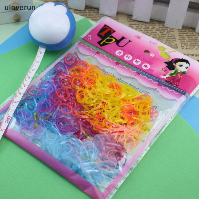 Set 400-500 Dây Buộc Tóc Cao Su Co Giãn Điều Chỉnh Tùy Ý Dành Cho Bé Gái