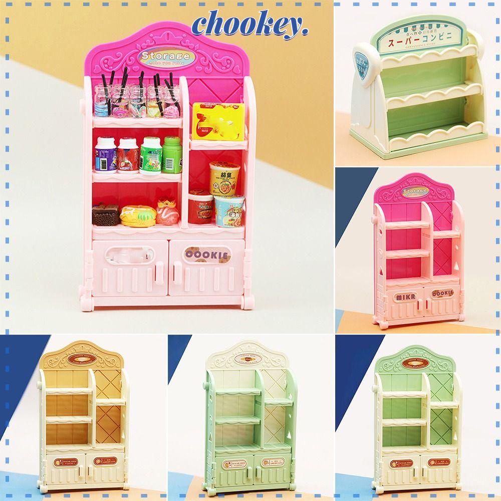 CHOOKEY Kệ Đựng Đồ Có Bánh Xe Dùng Trang Trí Nhà Búp Bê Tỉ Lệ 1: 12