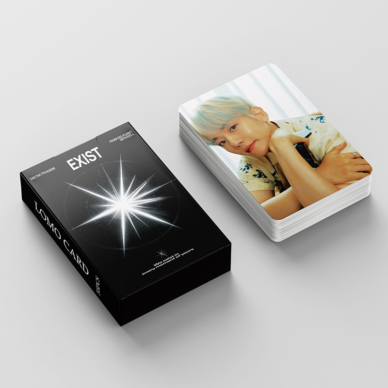 EXO Card Set 55 Tấm Thẻ Ảnh EXIST Kpop Lomo Card Hình Nhóm Nhạc