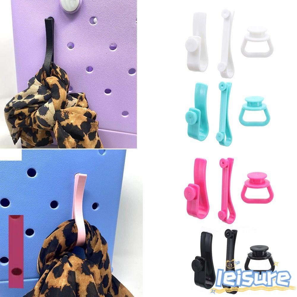 LEISURE Bộ 3 Móc Treo Túi Nhựa Đa Năng Sáng Tạo Tiện Dụng