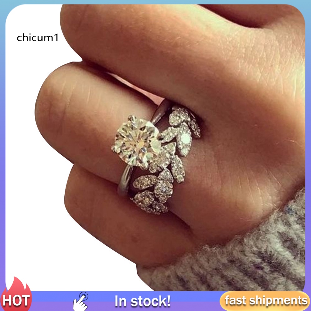 Set 2 Nhẫn Hợp Kim Đính Đá Nhiều Kiểu Dáng Thời Trang Cho Nữ