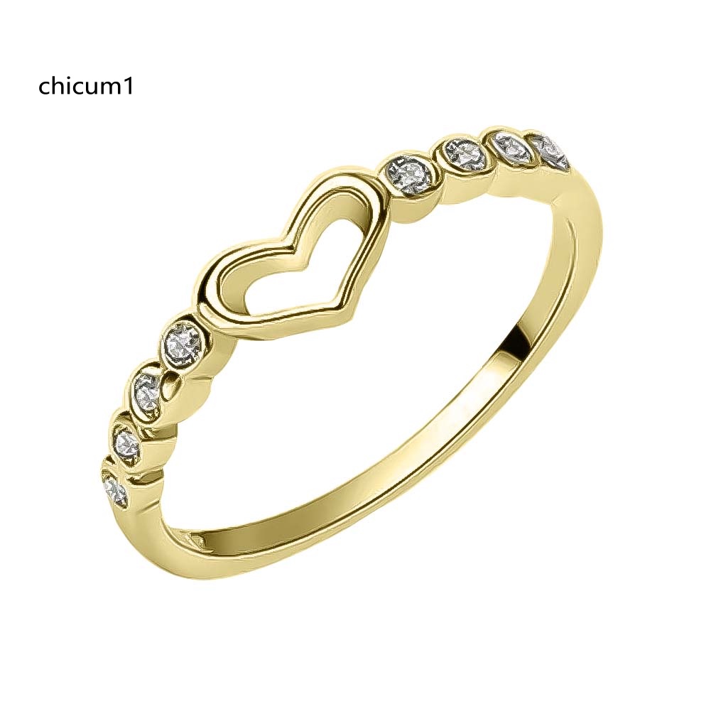 Nhẫn Đính Đá Hình Trái Tim Cho Nữ