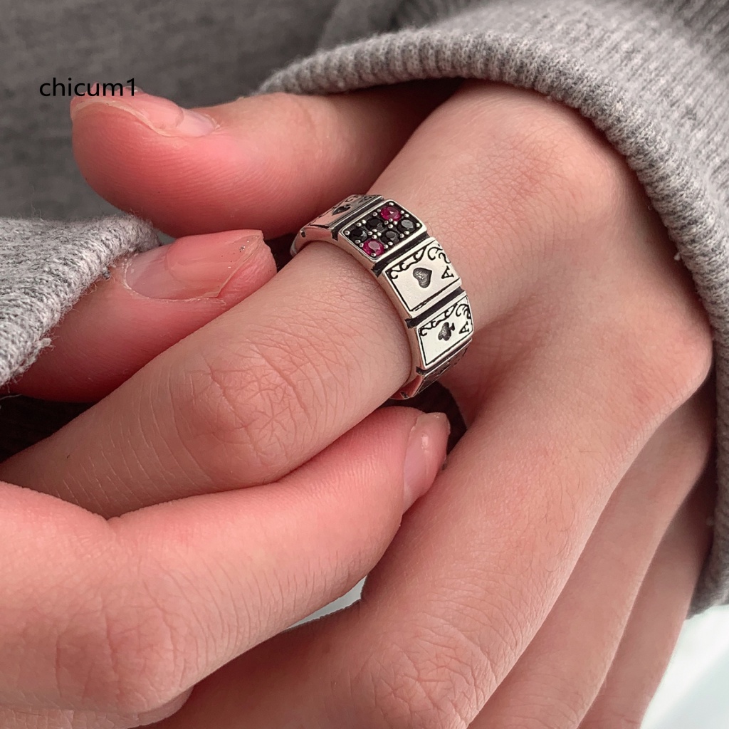 Nhẫn Hở Đính Đá Zirconia Kiểu Vintage Thời Trang Dự Tiệc